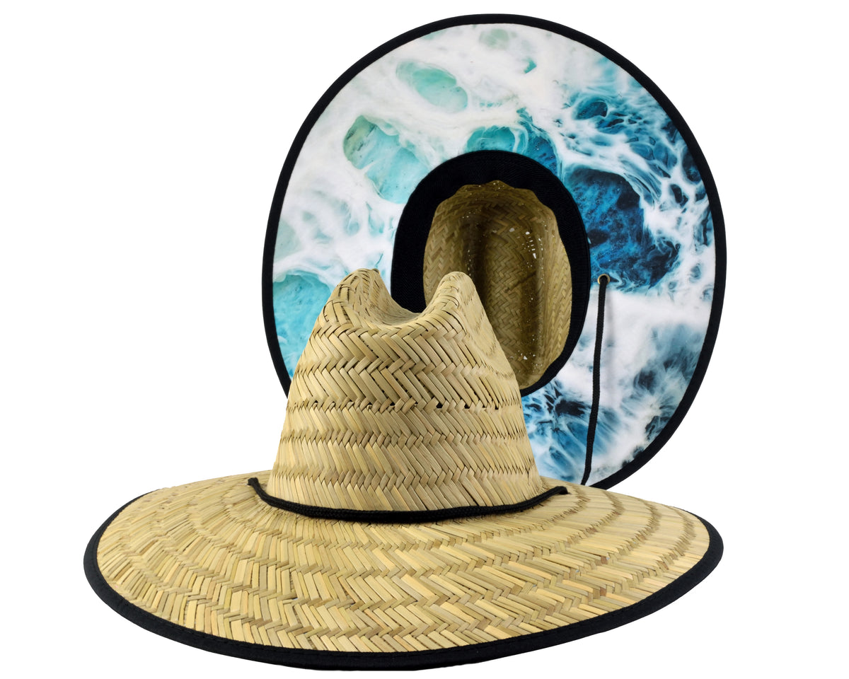 Straw Lifeguard Hat - Ocean Surge Cloth Under Brim – Florida Hat Company