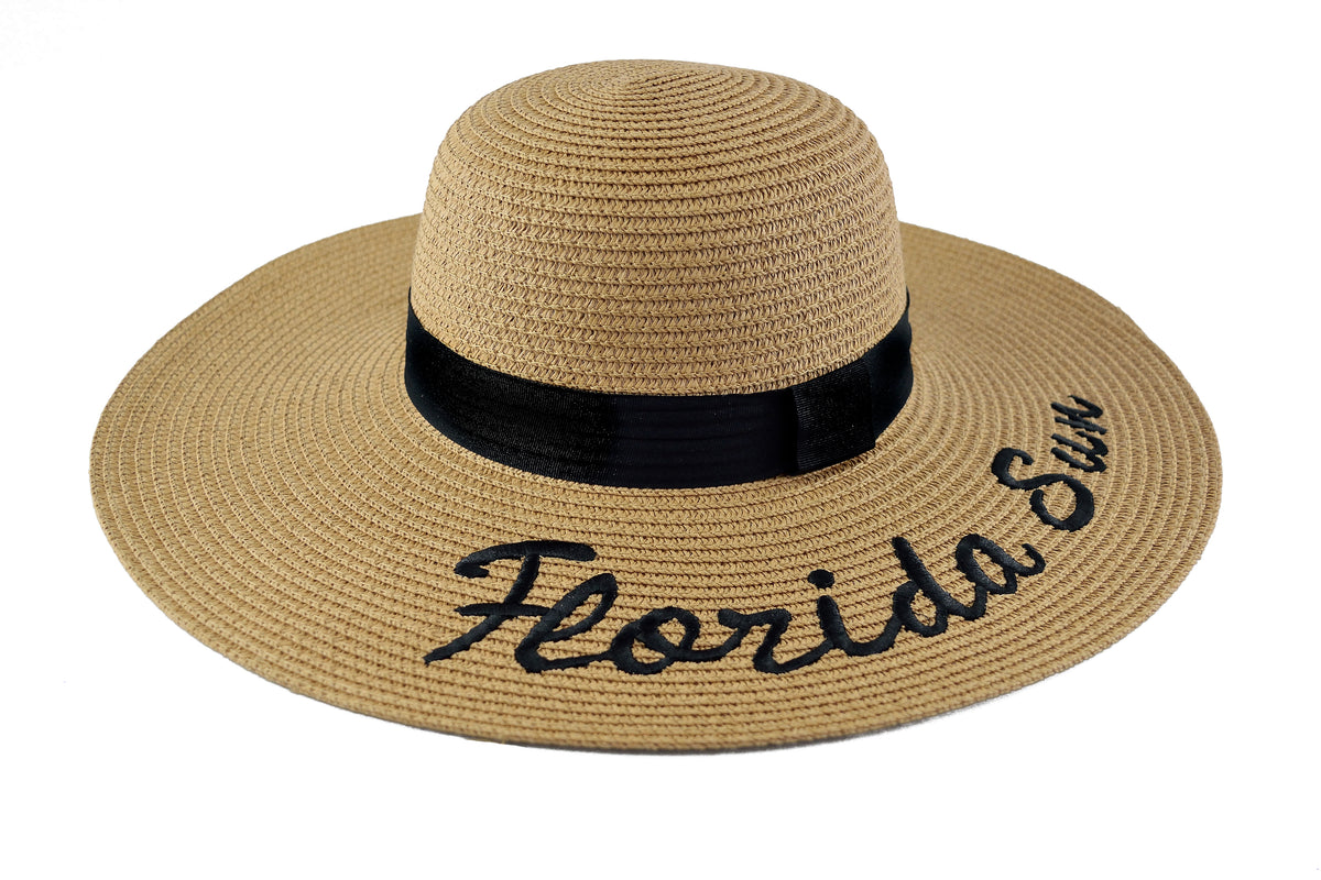 NWT Elegant Wide Brim Straw Sun Hat with Multi Design Band Ghanaian Straw Hats With Wide Brim Colorful Band & Leather  main image 2