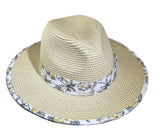 Ladies Cloth Underbrim Hat & Beach Bag Set (Pineapples) – Adjustable Fit, 3.5" Brim, Zipper Pocket, 20"x14" Tote | Florida Hat Co.