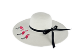 Embroidered Flamingo Sun Hat