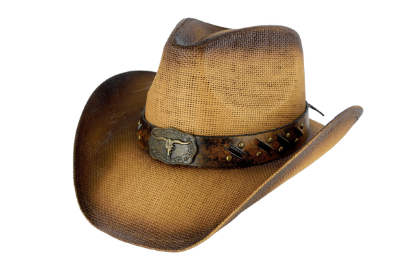 Longhorn Western Hat Dark Stained