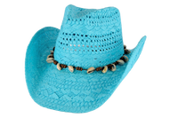 Coco West Shell & Bead Cowgirl Hat – Vented Straw with Natural Accents | Florida Hat Co.
