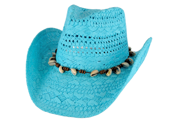 Coco West Shell & Bead Cowgirl Hat – Vented Straw with Natural Accents | Florida Hat Co.