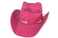 Coco West Shell Cowgirl Hat – Vented Straw with Shell Accents | Florida Hat Co.