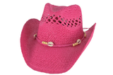 Coco West Shell Cowgirl Hat – Vented Straw with Shell Accents | Florida Hat Co.