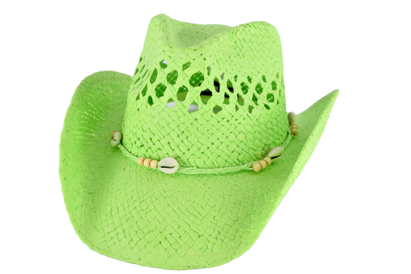 Coco West Shell Cowgirl Hat – Vented Straw with Shell Accents | Florida Hat Co.