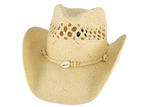 Coco West Shell Cowgirl Hat – Vented Straw with Shell Accents | Florida Hat Co.