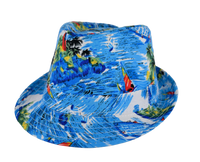 Tropical Print Fedora Hat – Lightweight Straw Sun Fedora | Florida Hat Co.