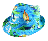Tropical Print Fedora Hat – Lightweight Straw Sun Fedora | Florida Hat Co.