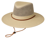 Men’s Cotton Safari Hat with Mesh Crown & Tie-Down | Florida Hat Co