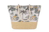 Ladies Cloth Underbrim Hat & Beach Bag Set (Pineapples) – Adjustable Fit, 3.5" Brim, Zipper Pocket, 20"x14" Tote | Florida Hat Co.