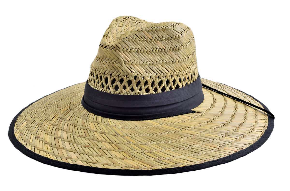 Black Edge Straw Lifeguard Hat – Florida Hat Company