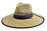 Black Edge Straw Lifeguard Hat