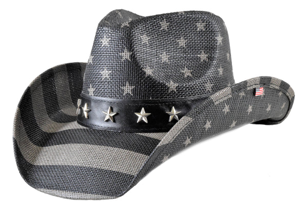 Subdued American Flag Western Hat (Stars)