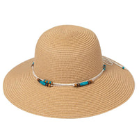 Ladies Turquoise Wood Bead Hat