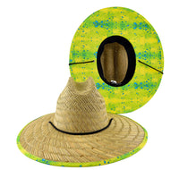 Straw Lifeguard Hat - Mahi-Mahi Cloth Under Brim