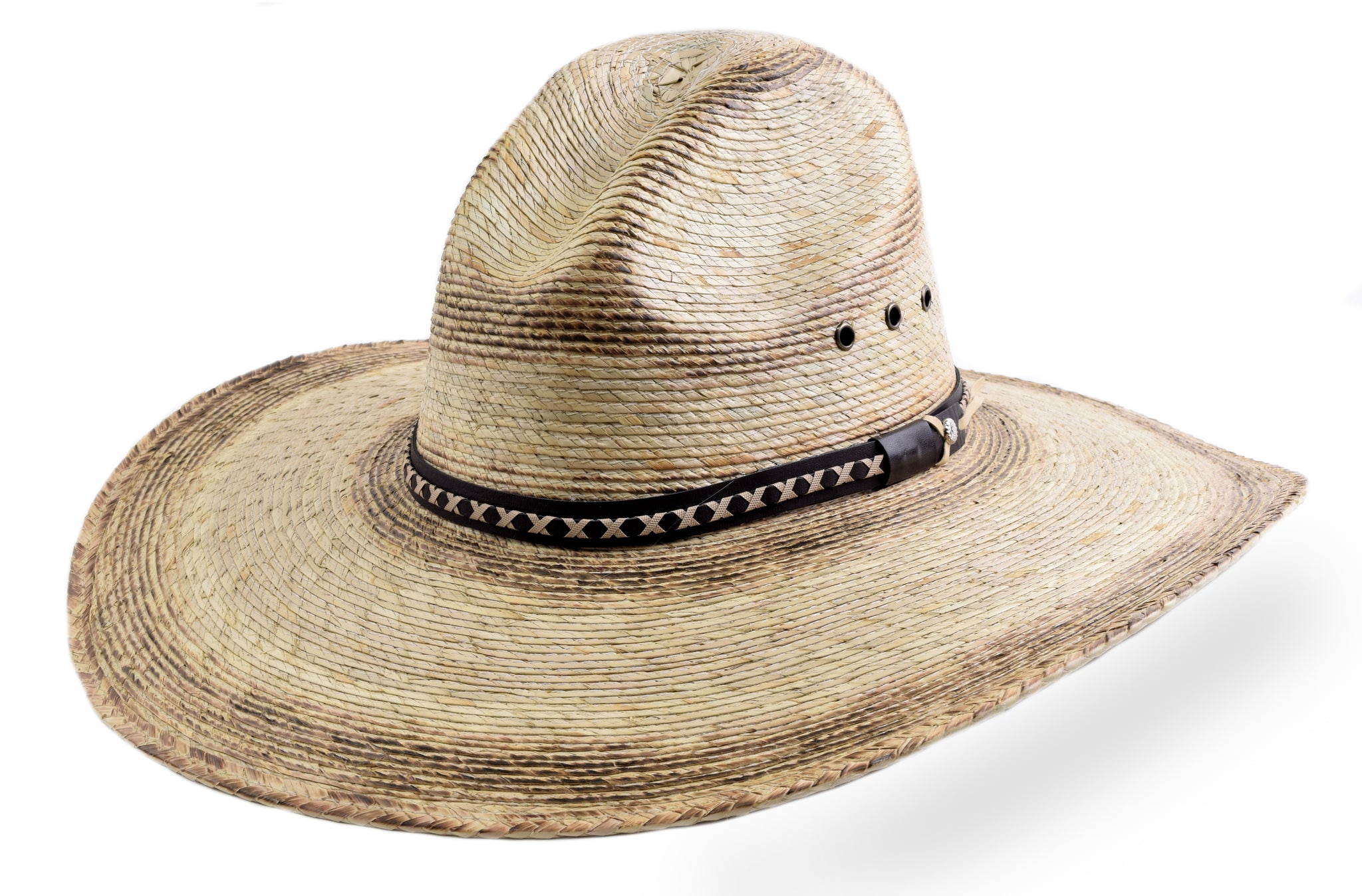 Cabo Palma Wide Brim Flat Top Hat Cowboy Hat Mexican Palm Natural Straw Wide Brim | Sombrero  main image 4