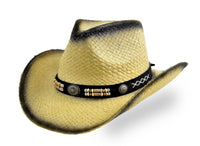 Natural with Black Stain Western Hat