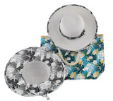 Ladies Cloth Underbrim Hat & Beach Bag Set (Seashells)