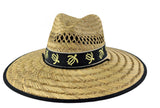 Straw Black Band Lifeguard Hat